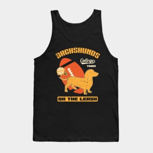 Dachshund American football funny college team Tank Top